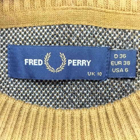 フレッドペリー FRED PERRY 23AW 別注 タータンチェック ニット レディース UK:10